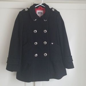 Girls size 6 7 black  Winter jacket Juicy Couture